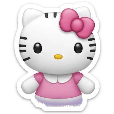 hello kitty plushie  sticker