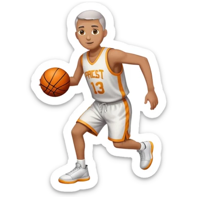 faça um padre jogador de basquete sticker