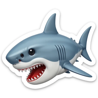 Emoji of Jaws shark aka the shark on the jaws poster sticker