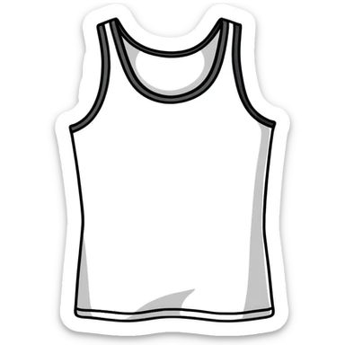 Bondage style black tank top sticker