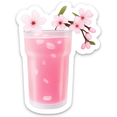 Cherry blossom drink sticker