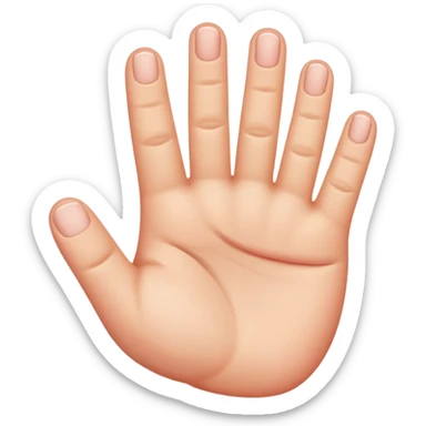 there should only be five fingers sticker