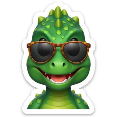Dinosaur with sunglasses  sticker
