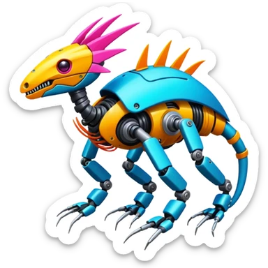  exotic tropical cyber-Litten-Trapinch-Linoone-Noibat-Fakémon-Pokémon-Vernid-creature sticker