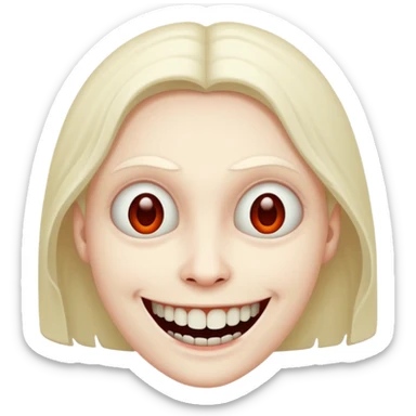 smile creepy sticker