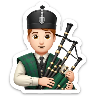 Bagpiper sticker
