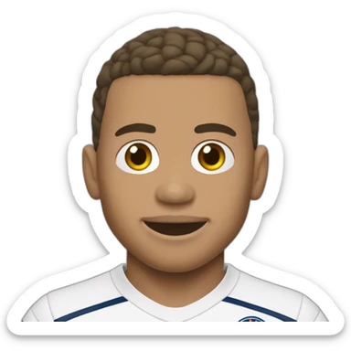 Kylian Mbappé scoring a goal sticker