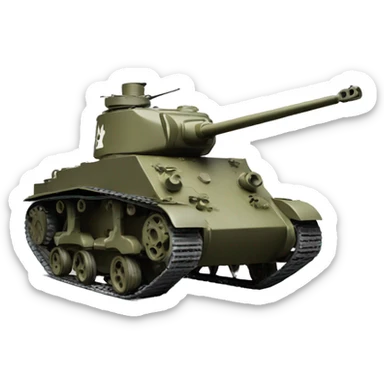 ww2 sherman firing sticker