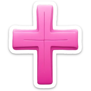 pink cross sticker
