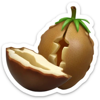 date with a nut inside sticker