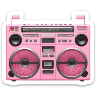 Light pink boombox  sticker