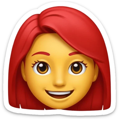 Crea un cara sonrojada roja sticker