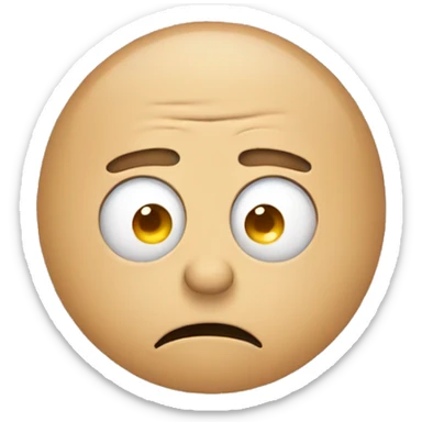depressed emoji with eyebags sticker