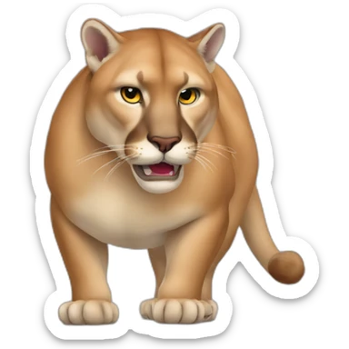 obese cougar sticker