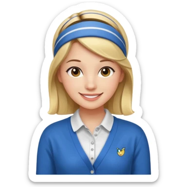 Preppy trendy oink girl sticker