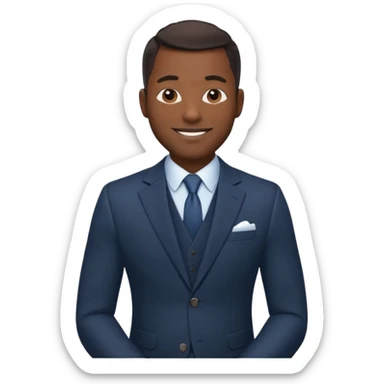 confident handsome 40 year old  black male professional better suit sticker