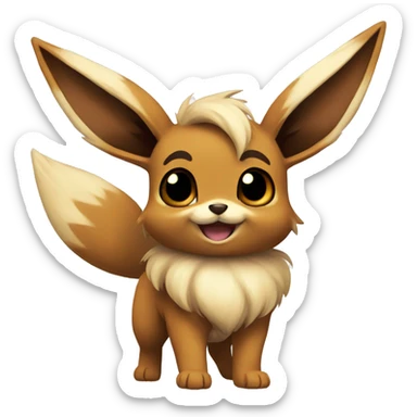 Happy eevee sticker