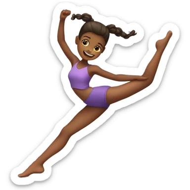 A girl doing a split sticker