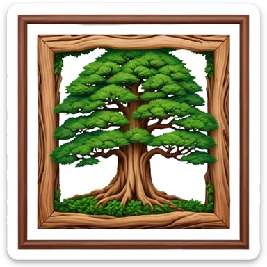 Cinematic Realistic depiction of a majestic Lebanese cedar tree, rendered with intricately detailed bark and lush, vibrant foliage, set against a softly lit, ethereal backdrop that emphasizes its national symbolism sticker