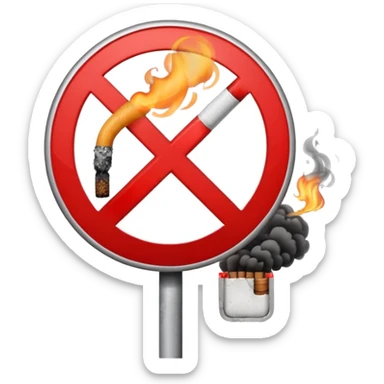 stop sign with cigarette, vape, or weed behind it sticker