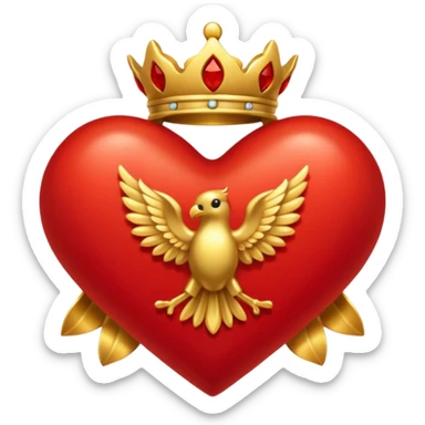 rococó moño rojo con dorado sticker