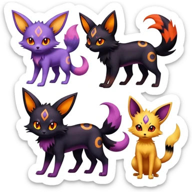 Umbreon-Litten-Espeon-Zorua-Torracat-fusion-hybrid full body sticker