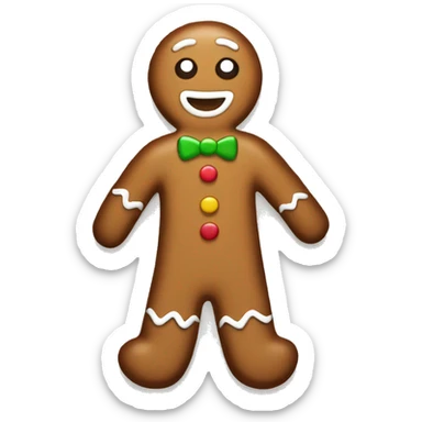 Gingerbread man sticker