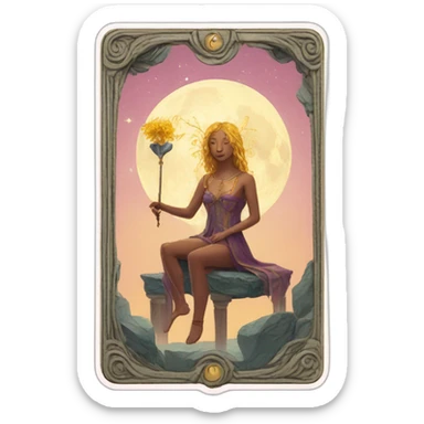 Tarot card sticker