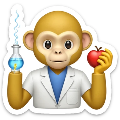 scienist and scienist item withyellow monkey sticker