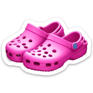 pink pair of crocs shoes sticker