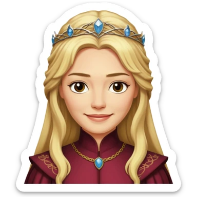 Cersei Lannister smile smirk from Games of throne character face only younger sticker