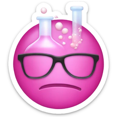 Pink chemistry sticker