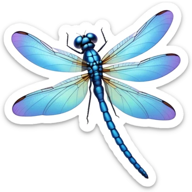 blue dragonfly sticker