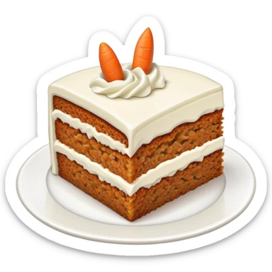 Slice of carrot cake sticker