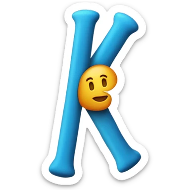 letter N with blue collor with a MAGIC STICK on him  sticker