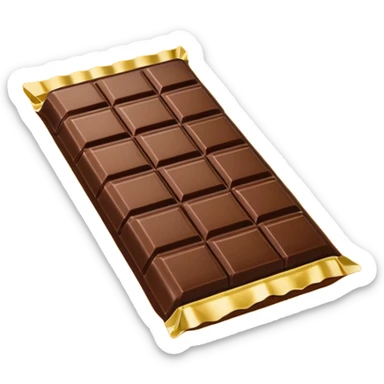 Chocolate Bar, in Half of a Gold Wrapper sticker