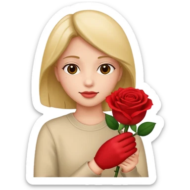 Flower 🌹in hand sticker