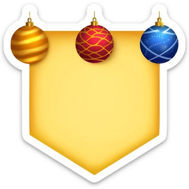 yellow holiday sticker