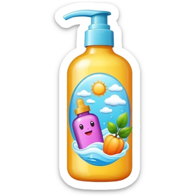 , flower)

bottle of hair care product with seasonal symbols around sticker