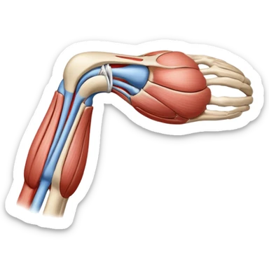Elbow muscle anatomy sticker