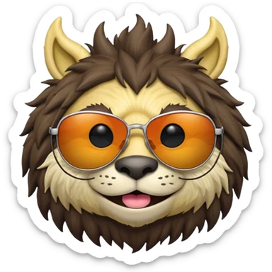 where the wild things are animal with sunglasses sticker