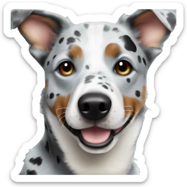 Australian cattle dog grey and white spotted with blue eyes no brown  sticker