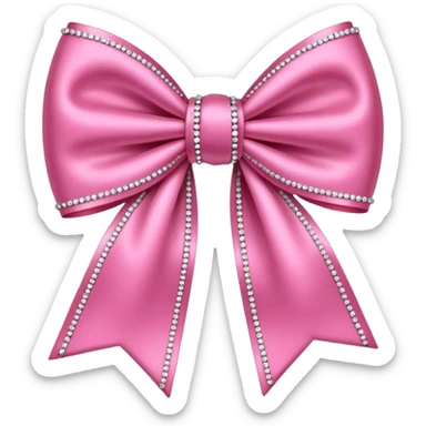 Pink bow with sparkles  sticker