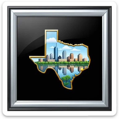 Austin Texas Location as letters sticker