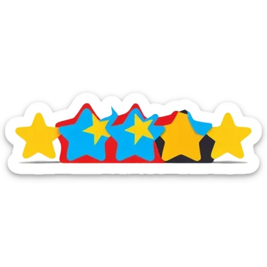 five stars in row sticker
