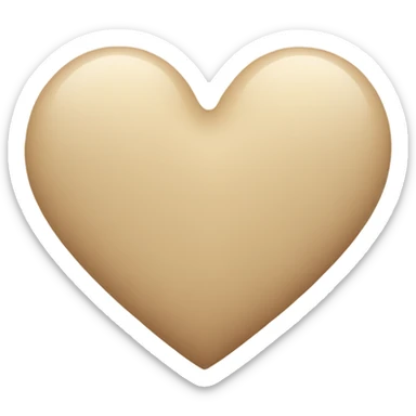 Beige heart sticker
