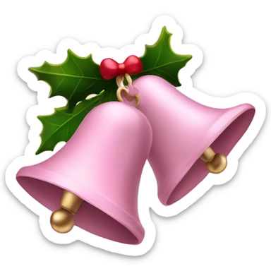 Light pink Christmas bells sticker