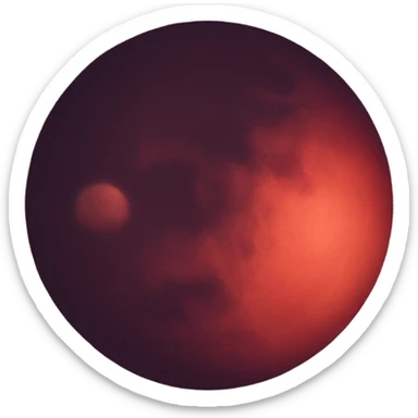 Red moon sticker