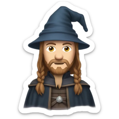 winter is coming but ned stark is wearing a wizard hat sticker
