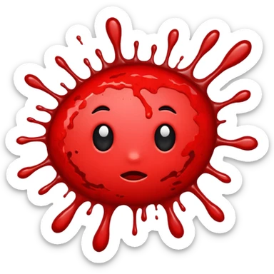 Red splatter emoji sticker